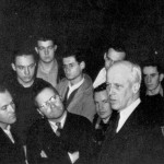 Socialist politician Norman Thomas, an avowed anti-war activist, spoke at Monmouth College in 1940 about the role of the United States in world politics.
