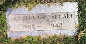 Image of Lizzie Taggart's headstone.