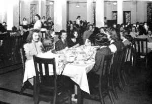 After the Navy moved out, women on campus reclaimed their dining facilities in the basement of McMichael Hall.